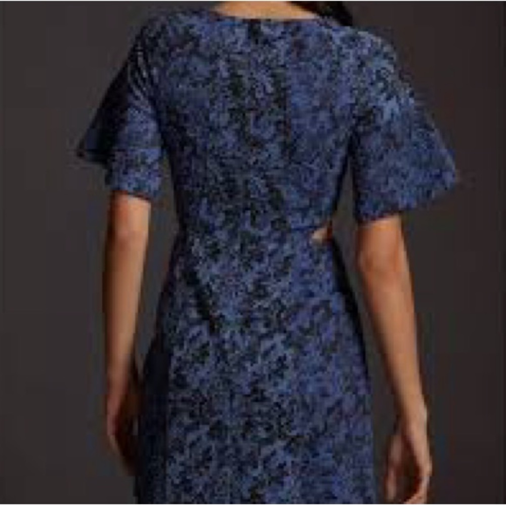 Anthropologie Blue and Black Mini Dress - Picture 3 of 4